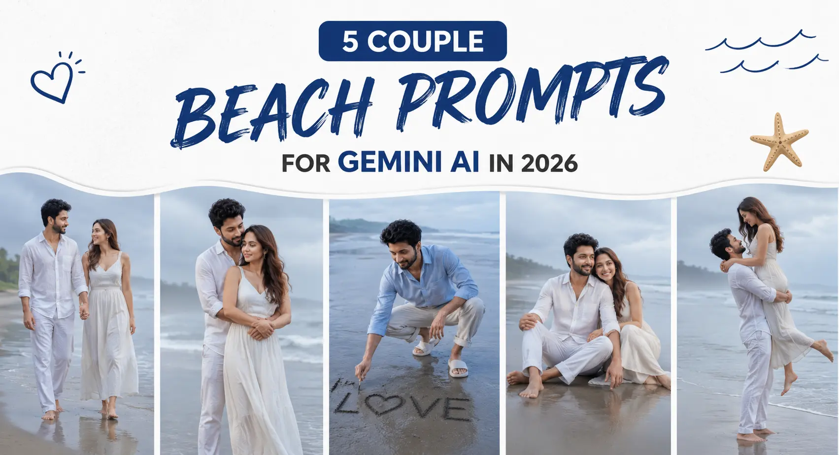 5 Couple Beach Prompts for Gemini AI in 2026