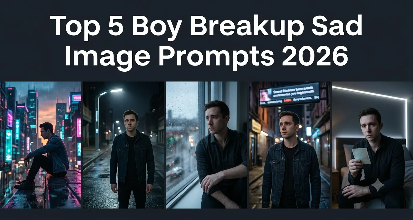 Top 5 Boy Breakup Sad Image Prompts 2026