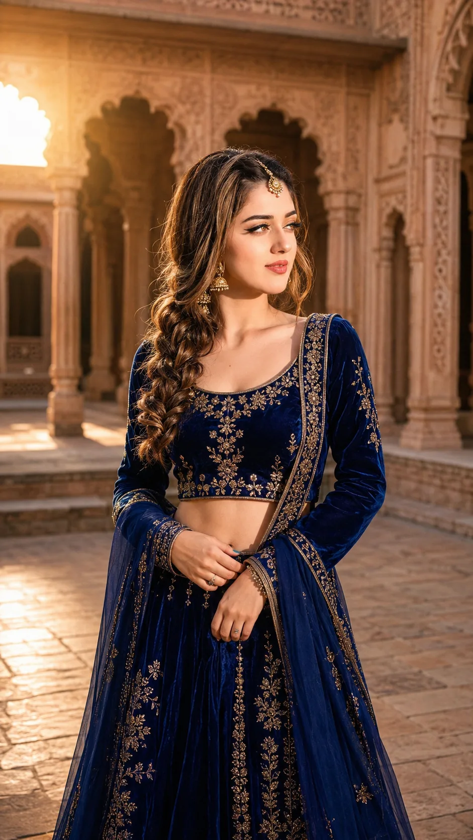 Royal Blue Palace Courtyard Portrait