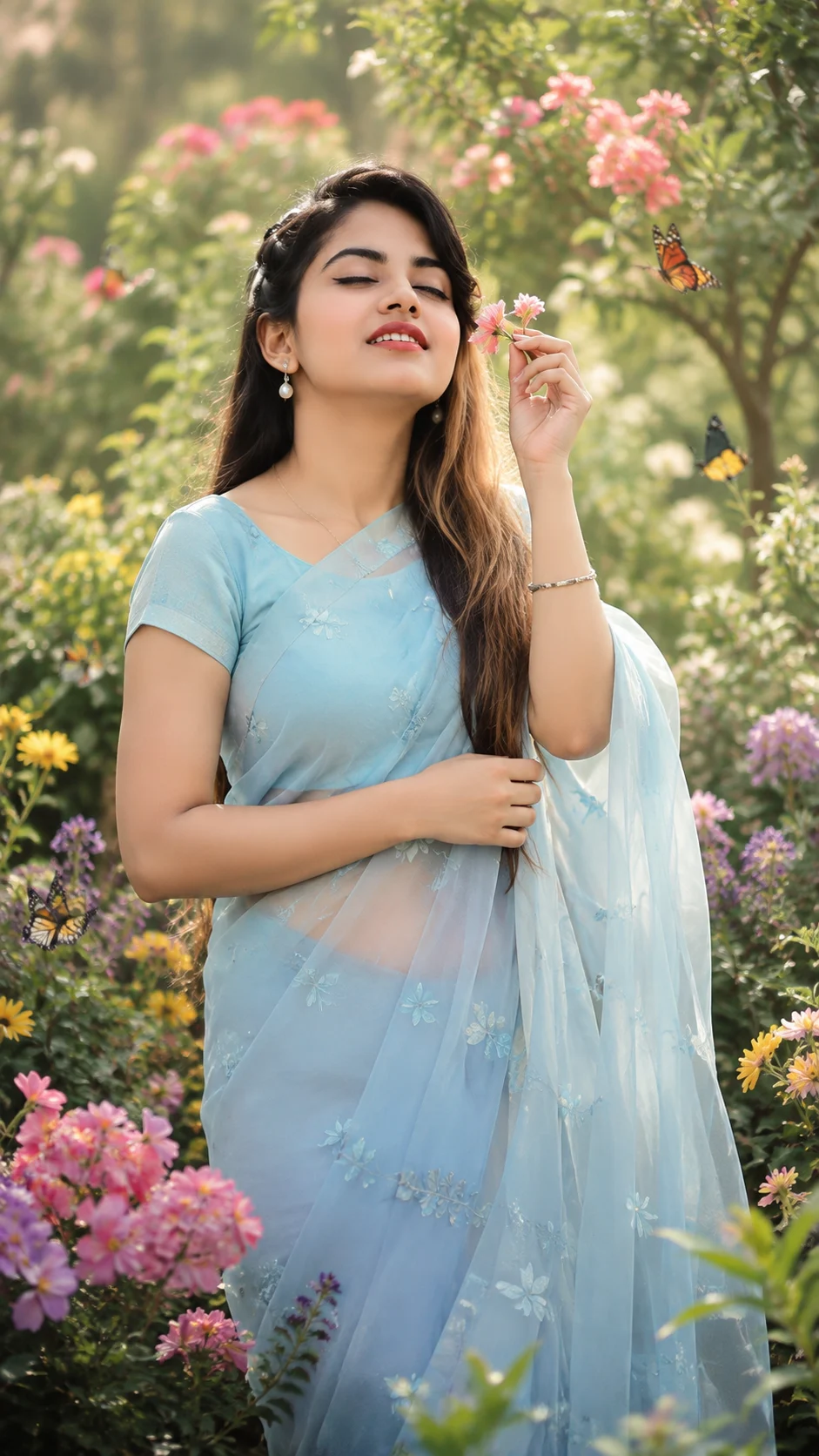 Dreamy Butterfly Garden Portrait