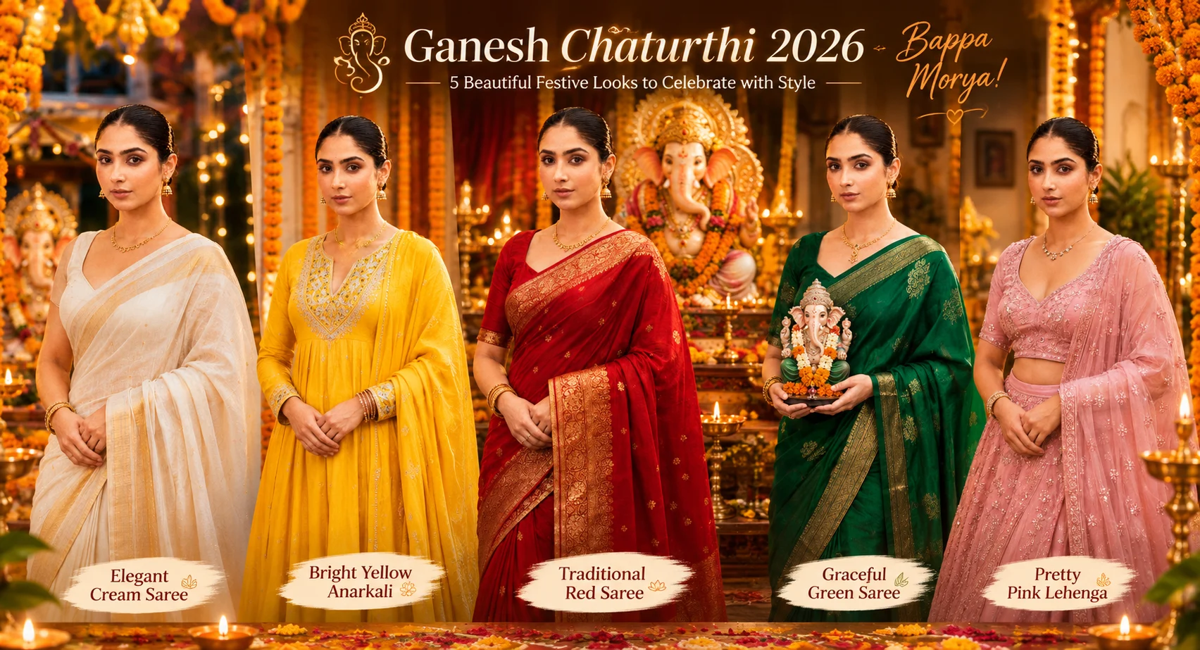 5 Girl Img for Ganesh Chaturthi 2026