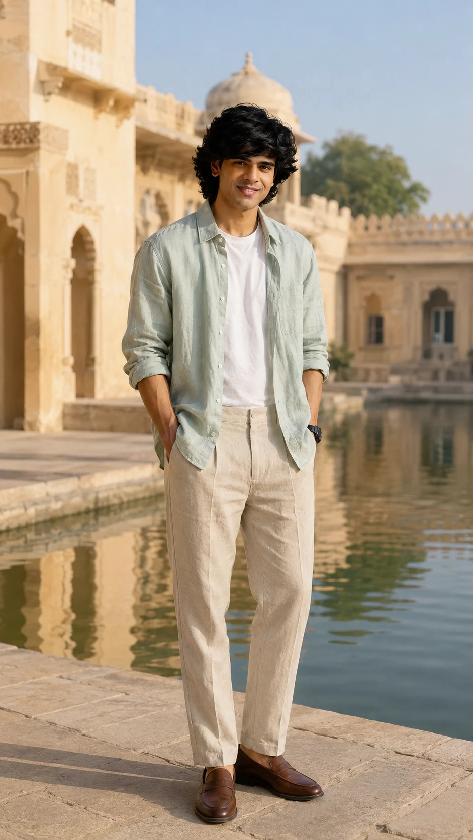 Early Morning Gentleman Portrait in Linen