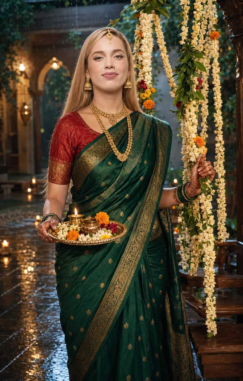 Royal Monsoon Queen Hartalika Teej Portrait