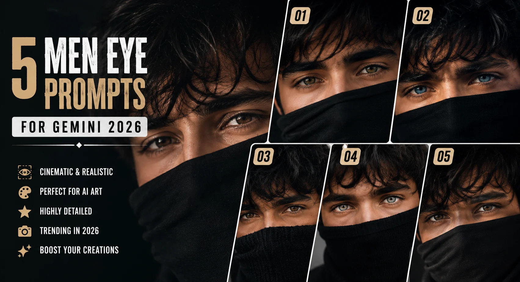5 Men Eye Prompts for Gemini 2026