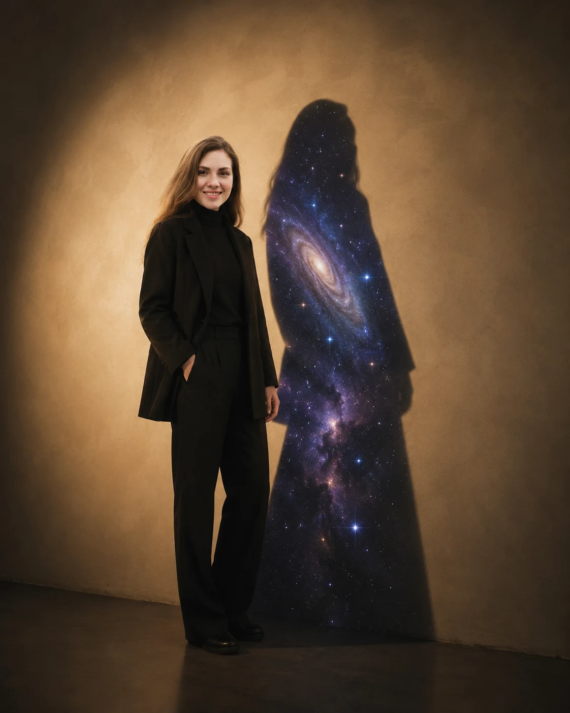 Galaxy Shadow Portrait Aesthetic