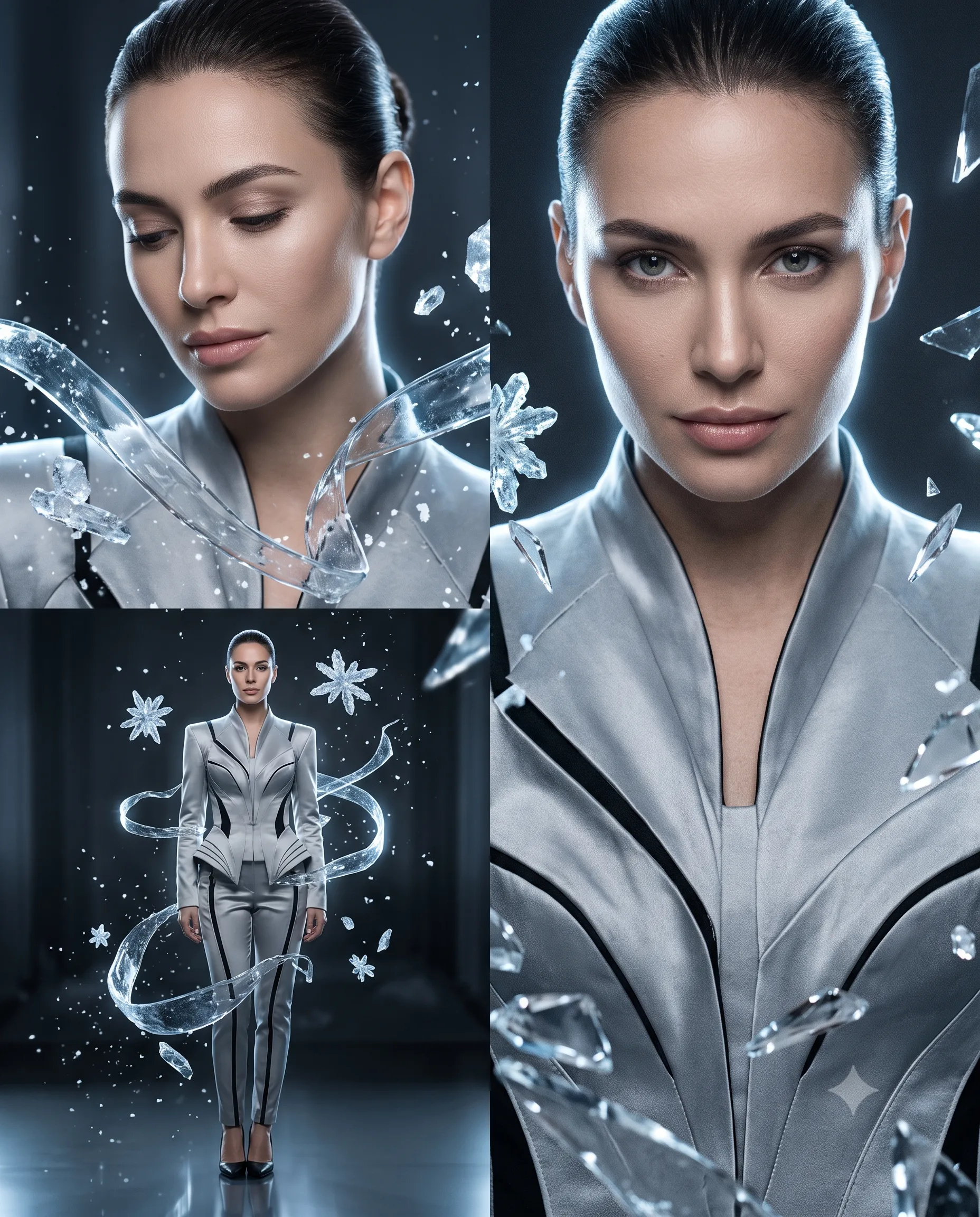 Frozen Crystal Fashion Portrait Campaign