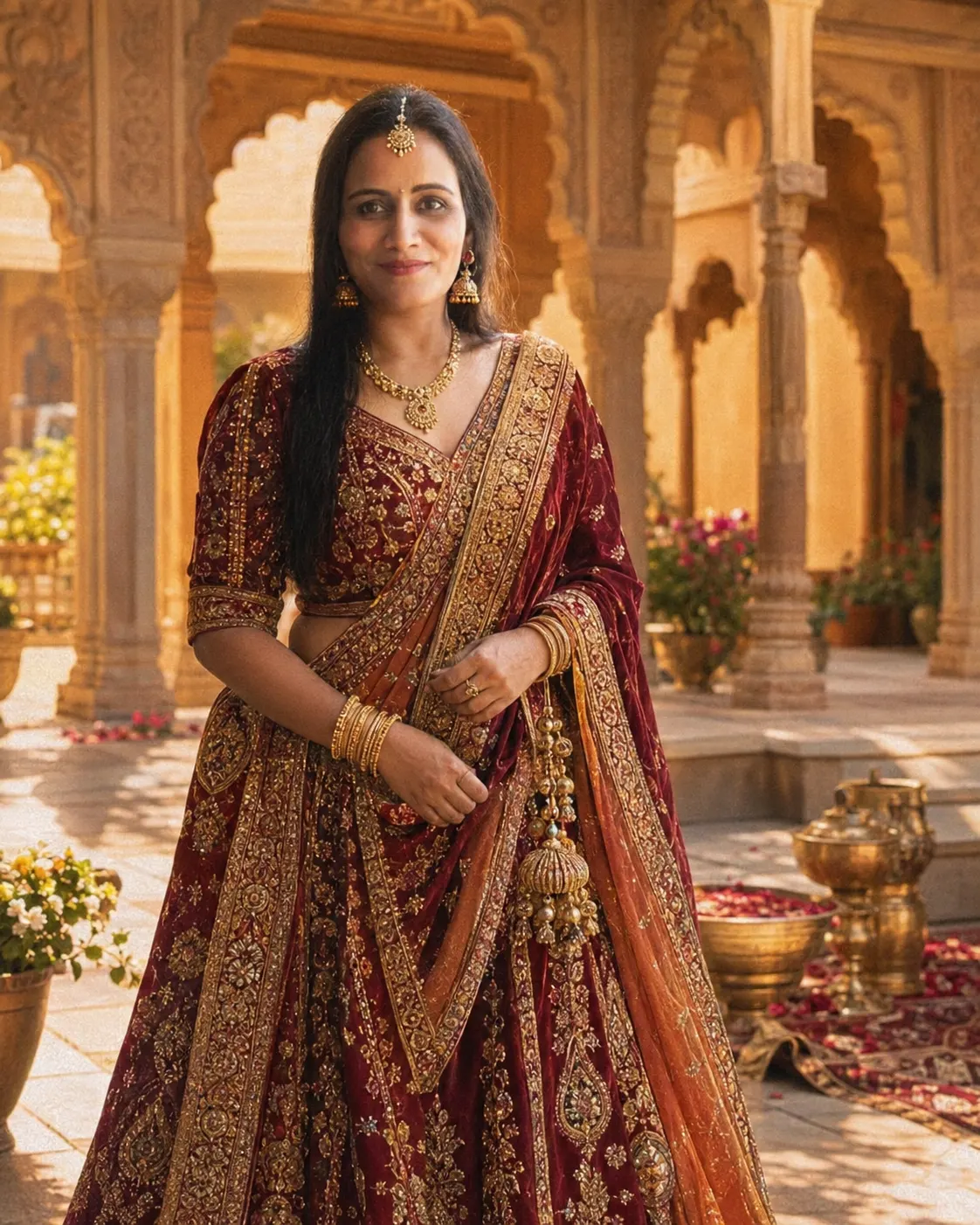 Rajasthani Palace Royal Portrait