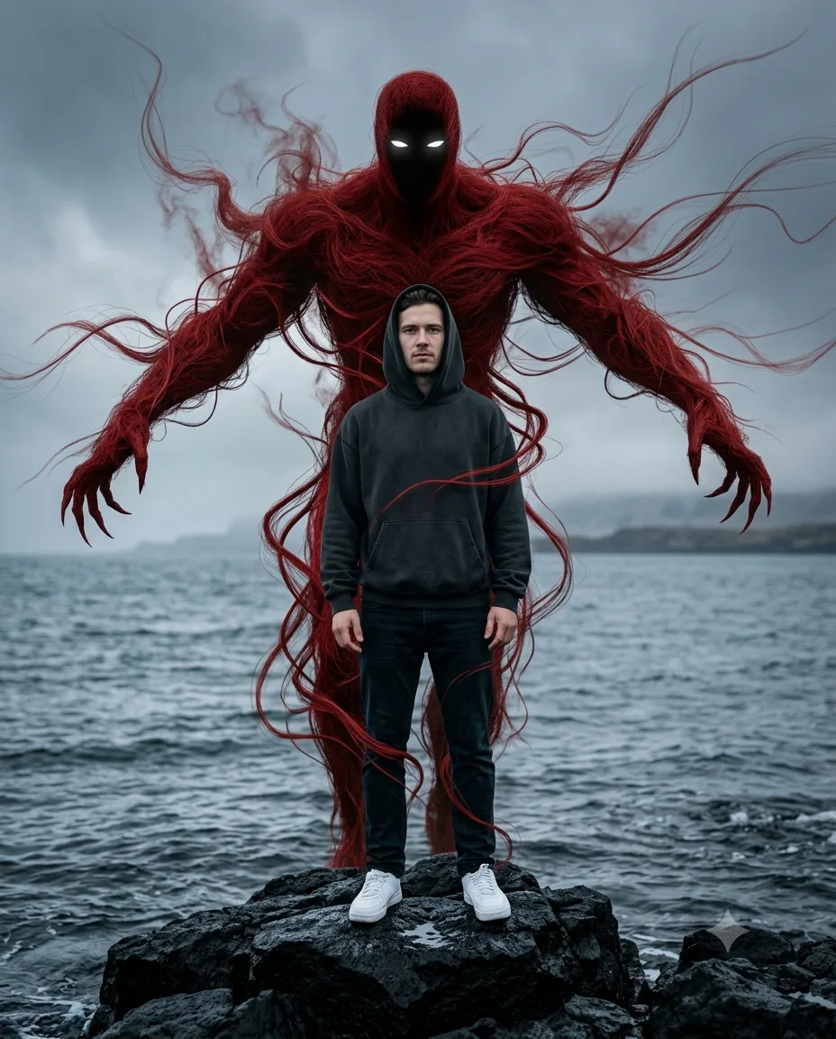 Dark Fantasy Red Entity Portrait Prompt