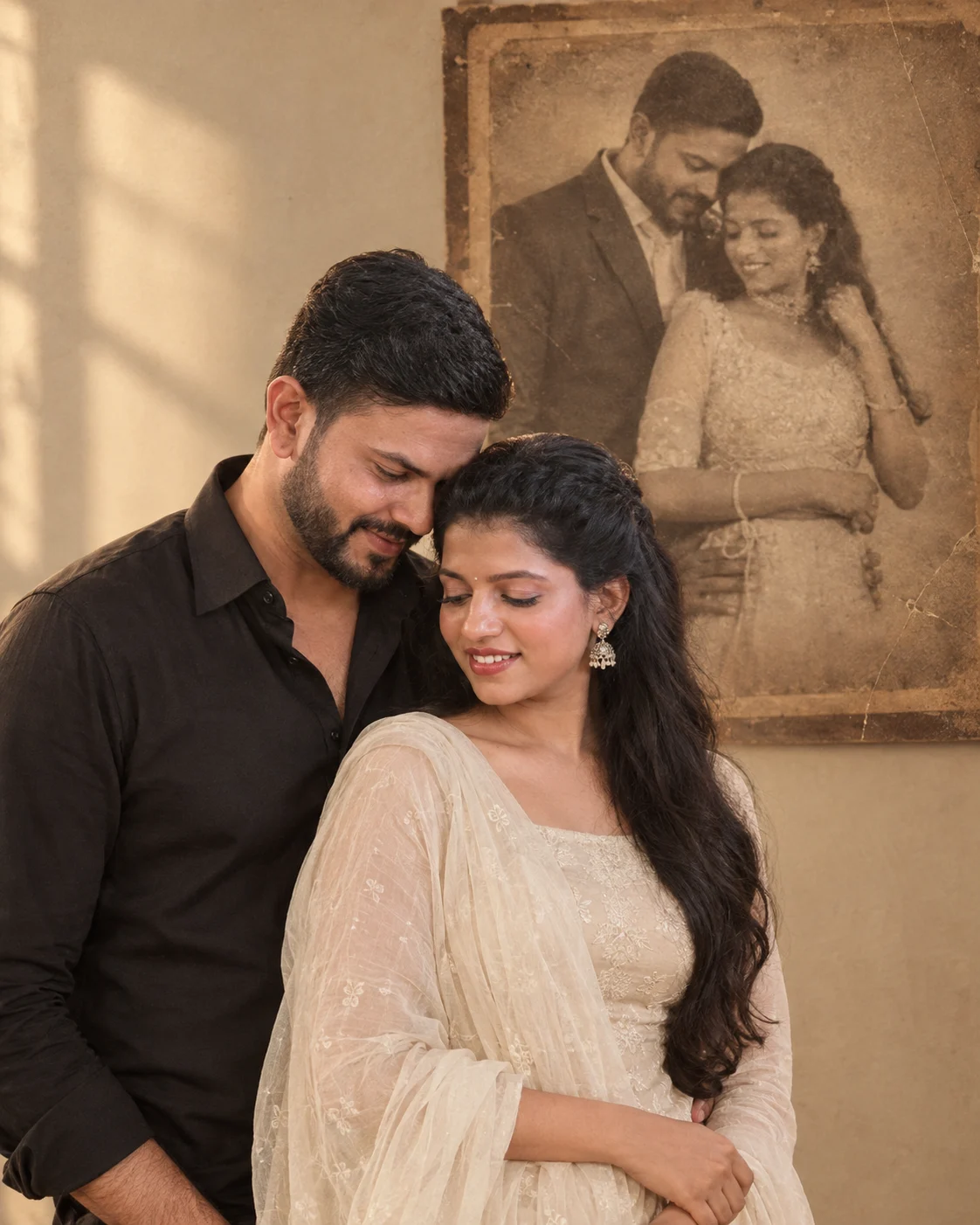 Old Photograph Coming Alive Couple Portrait