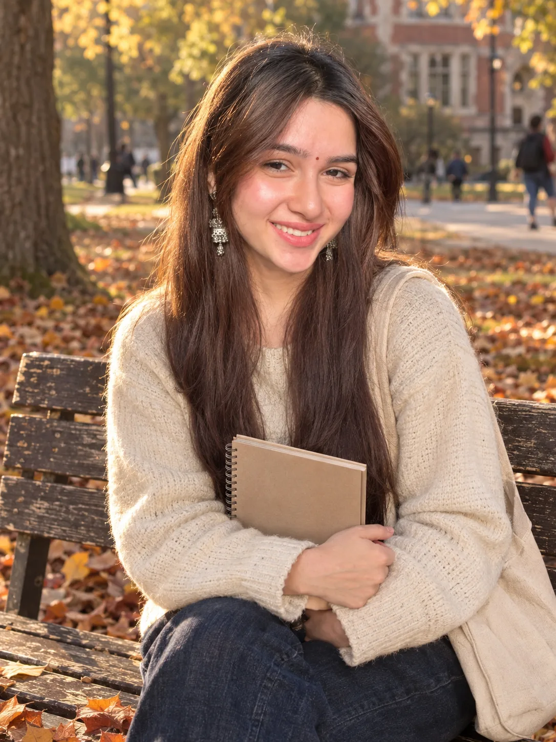 Autumn Notebook Campus Portrait Prompt 2026