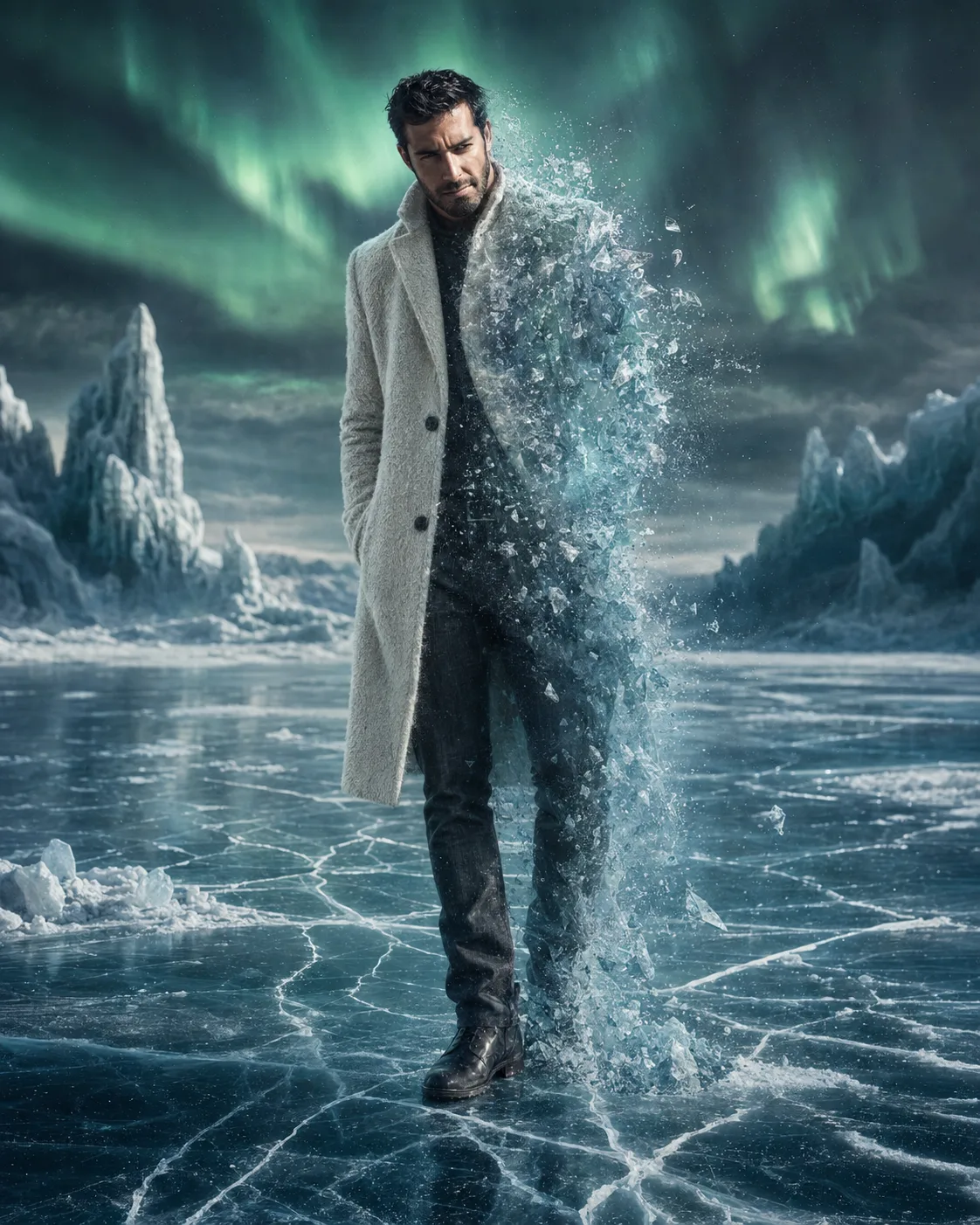 Frozen Cosmic Awakening Portrait