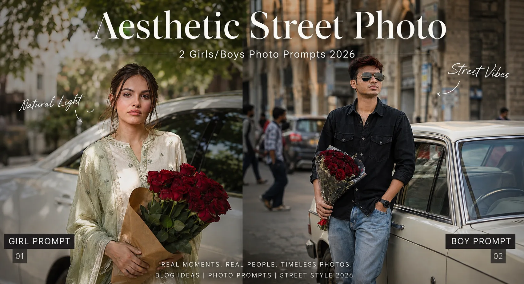 2 Aesthetic Street Photo Prompt Girls/Boys 2026