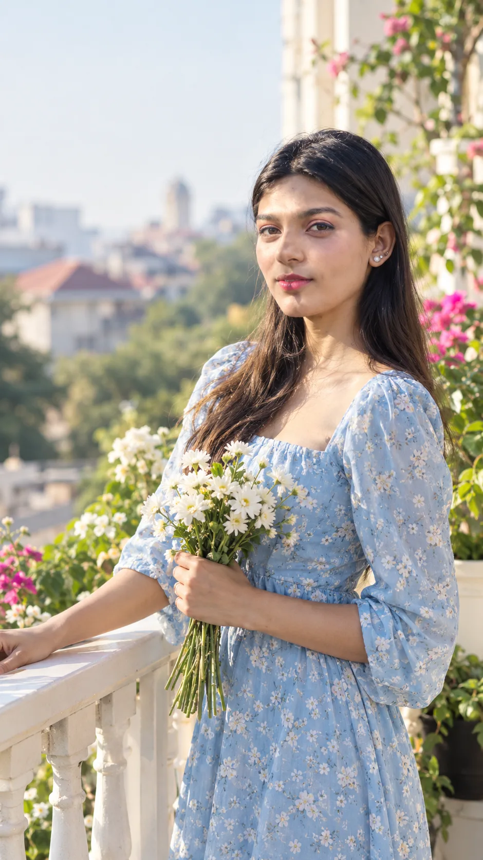 Spring Balcony Romantic Morning Portrait
