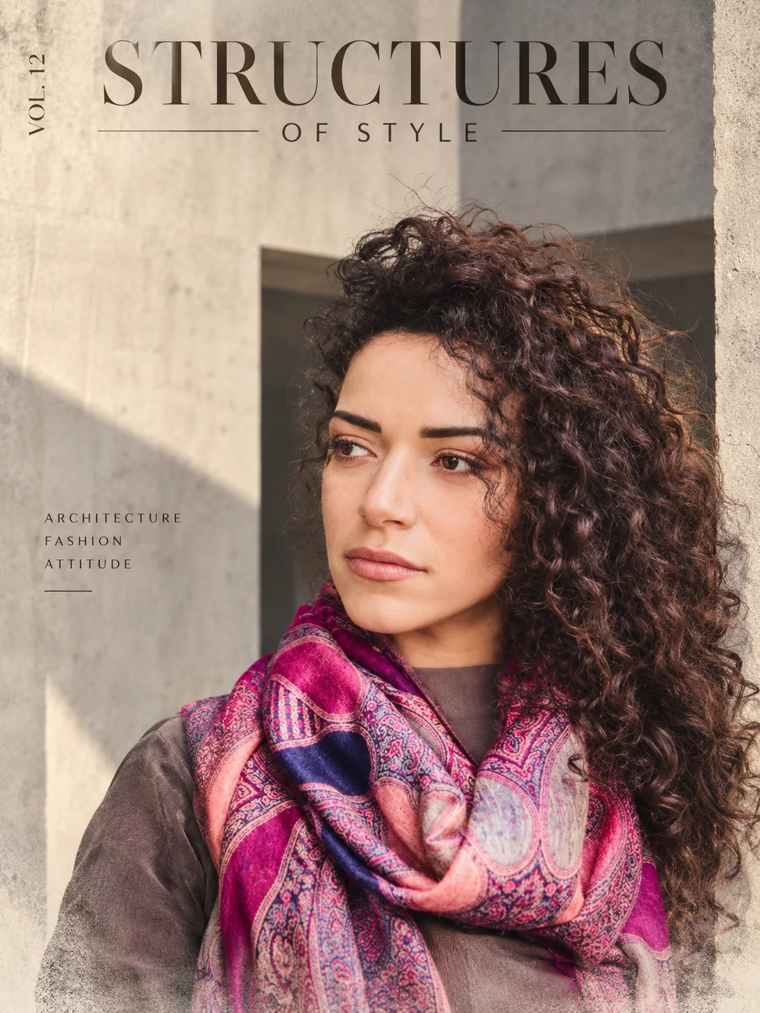 Architectural Brutalist Fashion Editorial Portrait